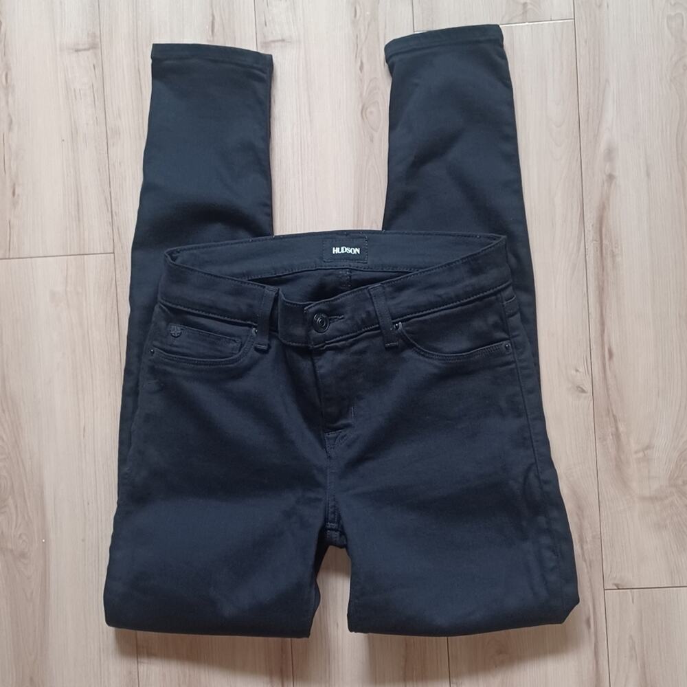 HUDSON Krista Super Skinny Jeans Black Sz 26 Like New - Picture 7 of 12
